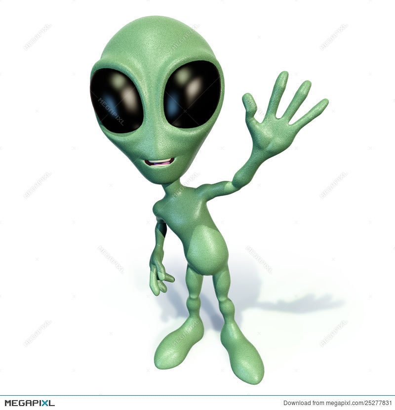 Little Green Alien Waving Illustration 25277831 - Megapixl Little Green Alien Waving Illustration 25277831 - Megapixl