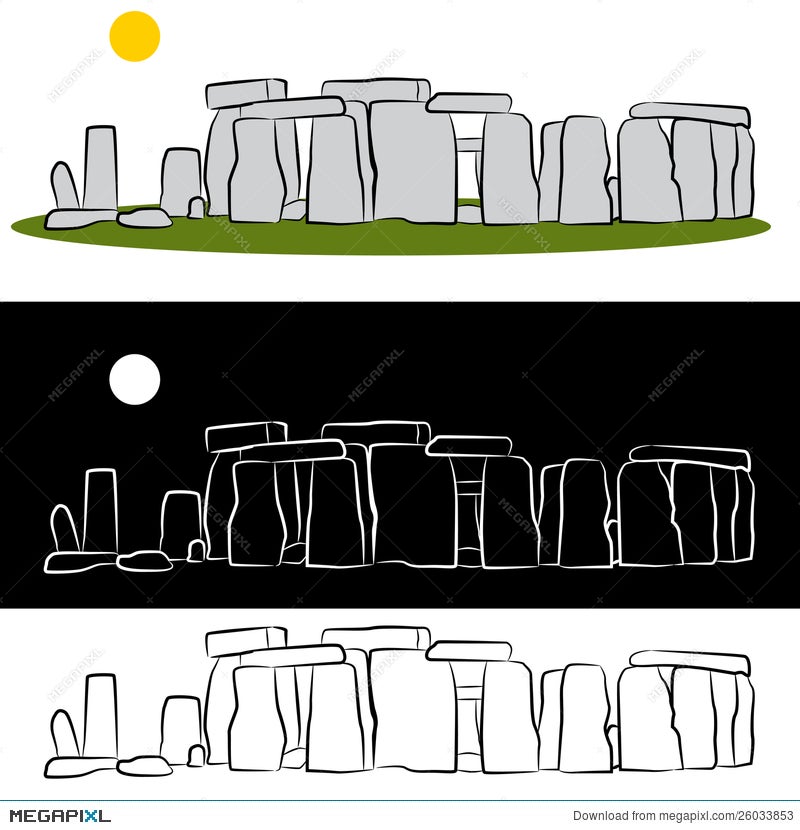 HOW TO DRAW STONEHENGE IN ENGLAND  YouTube