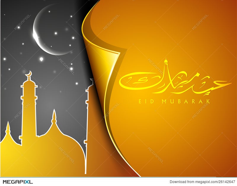 Eid Mubarak Background Illustration 26142647 - Megapixl