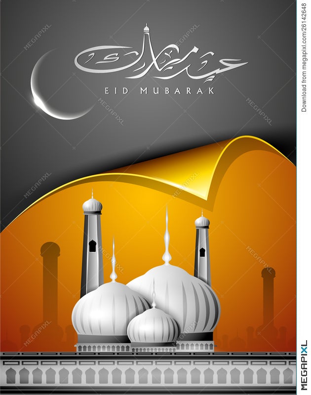 Eid Mubarak Background Illustration 26142648 - Megapixl