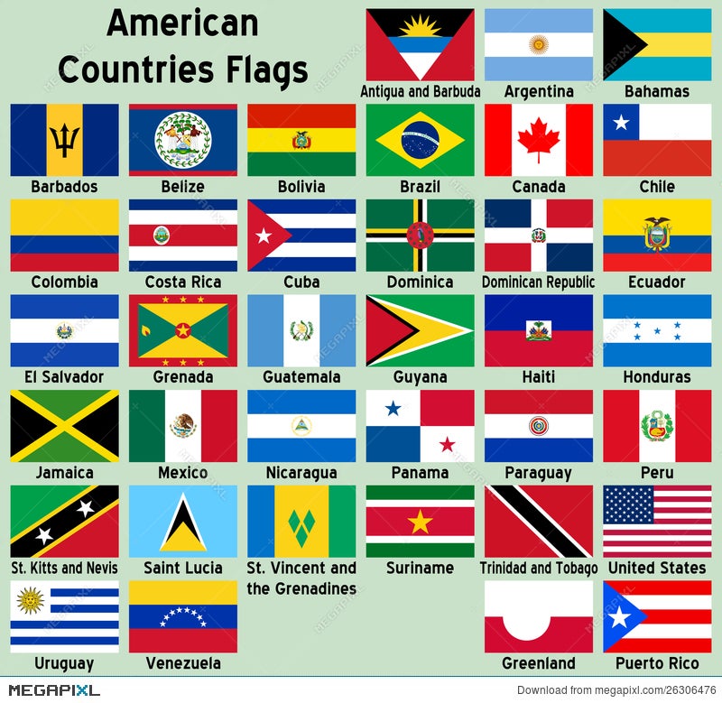 south american countries flags
