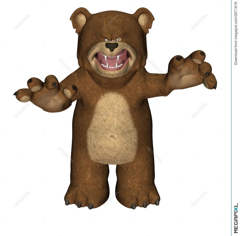 Scary Teddy Bear Illustration 2671618 - Megapixl