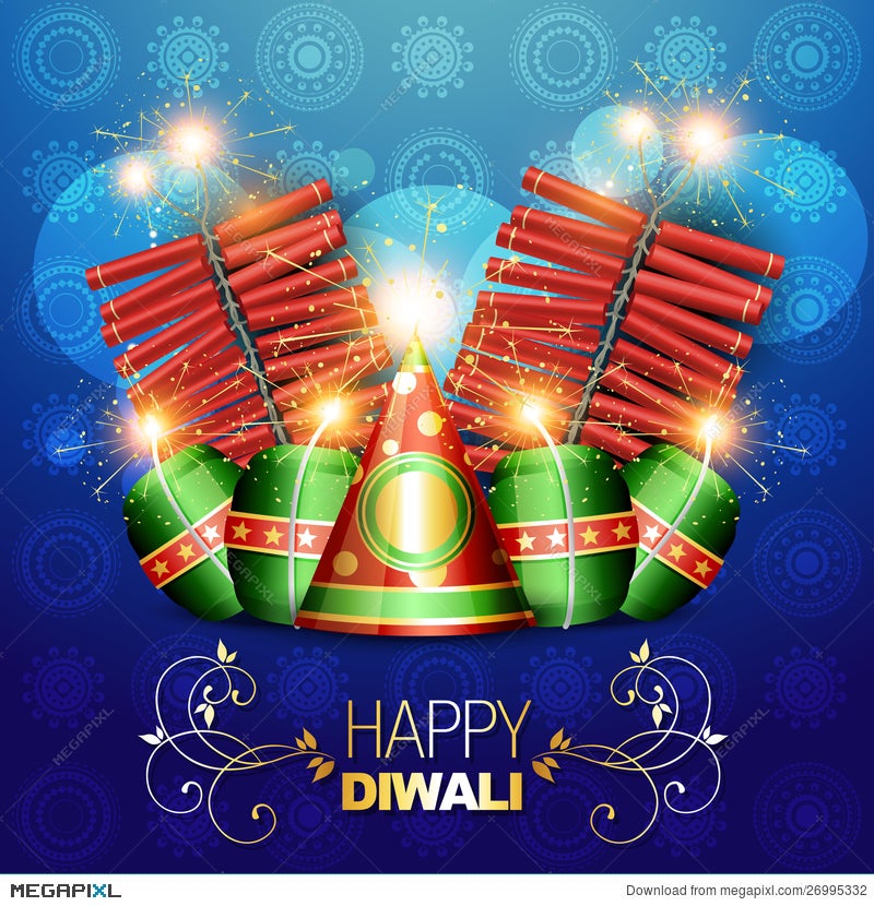 Diwali Crackers Background Illustration 26995332 - Megapixl