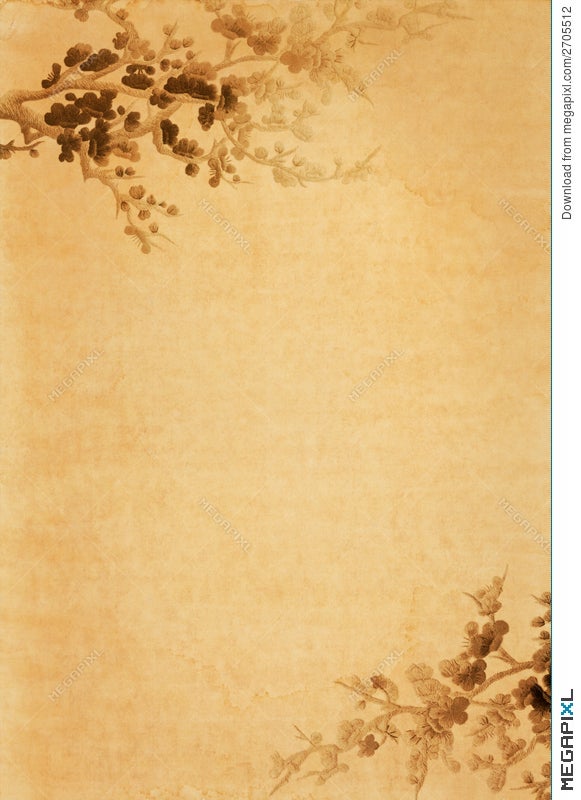 Old Paper With Floral Design Stock Photo 2705512 - Megapixl