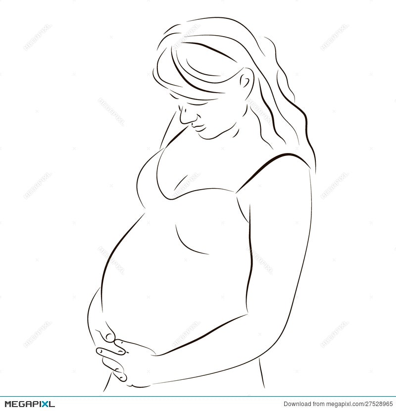 Pregnant ladypencil sketch  Woman sketch Art inspiration Pregnant women