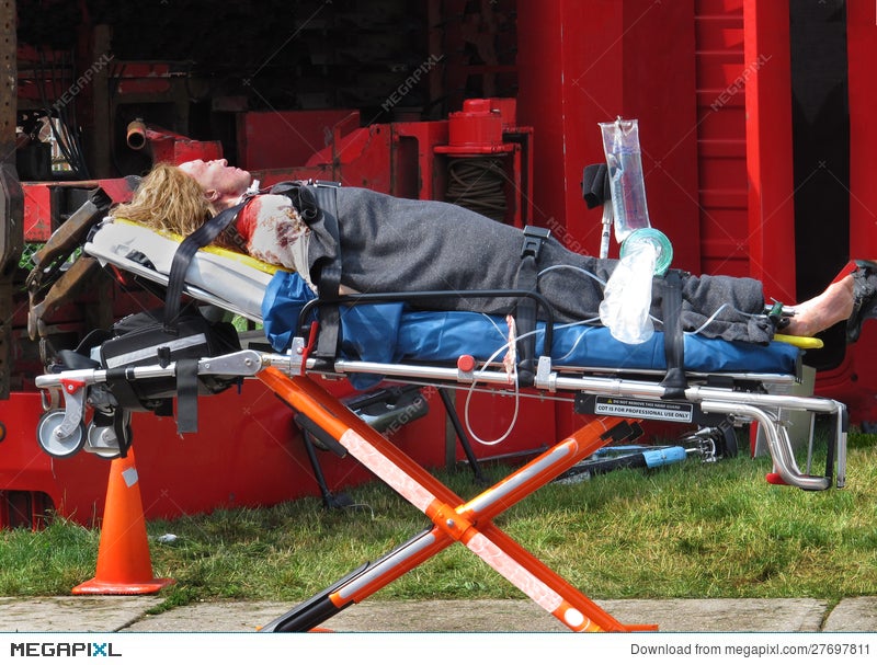 person on a stretcher