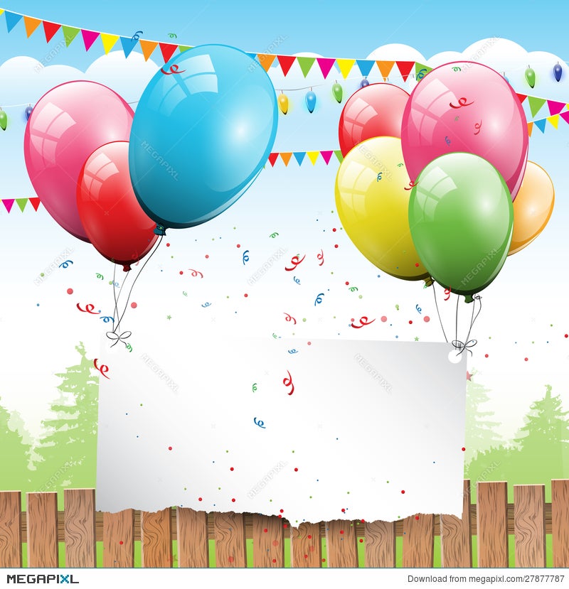 Birthday Background Illustration 27877787 - Megapixl