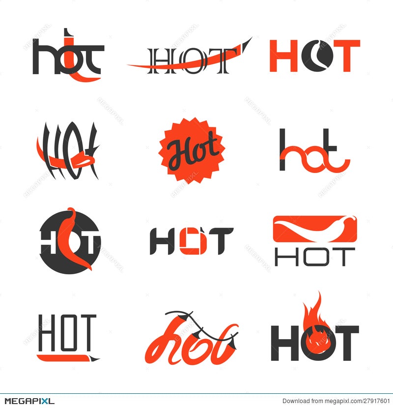 Red Hot Chili Peppers Logo Templates Set Illustration 27917601 Megapixl
