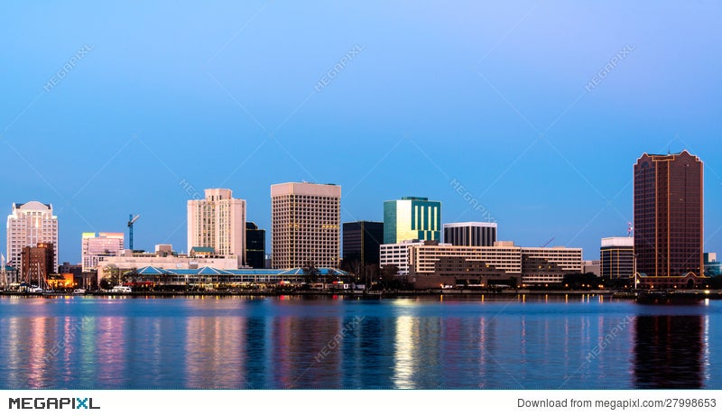 Norfolk Virginia Skyline Stock Photo Megapixl