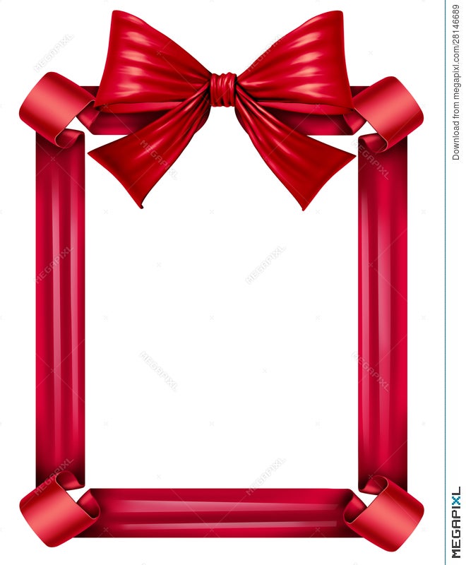 red ribbon frame