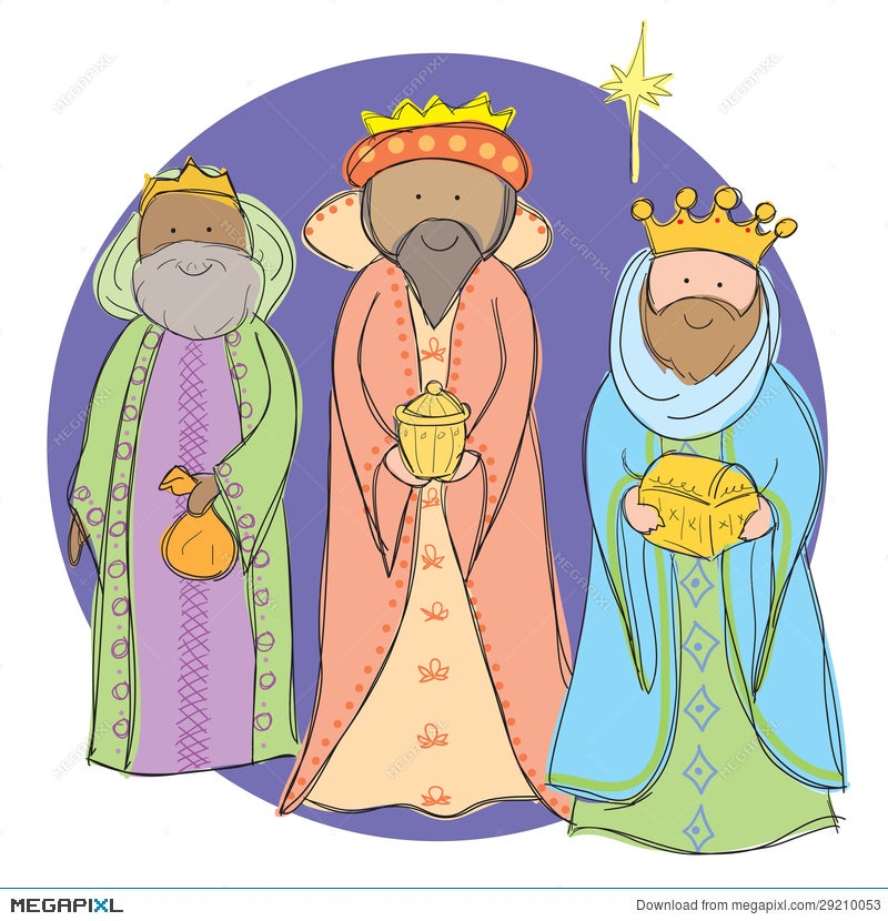 gold frankincense and myrrh cartoon