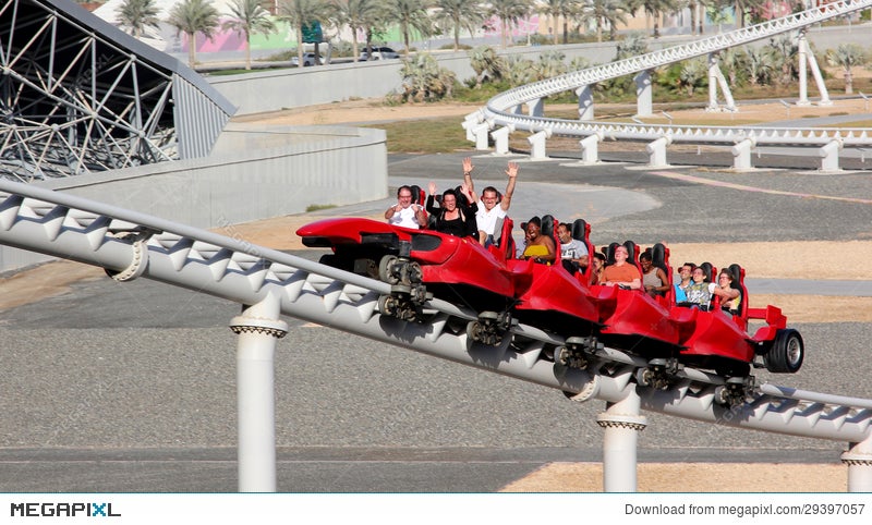 Ferrari World Roller Coaster Stock Photo 29397057 Megapixl