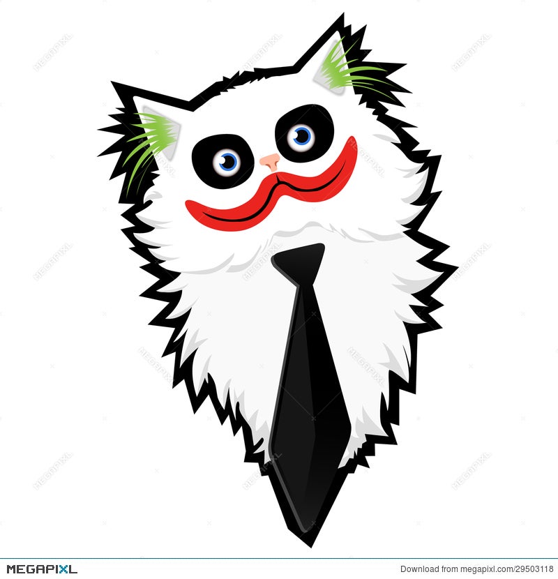 Funny Cartoon Cat-Joker Illustration 29503118 - Megapixl