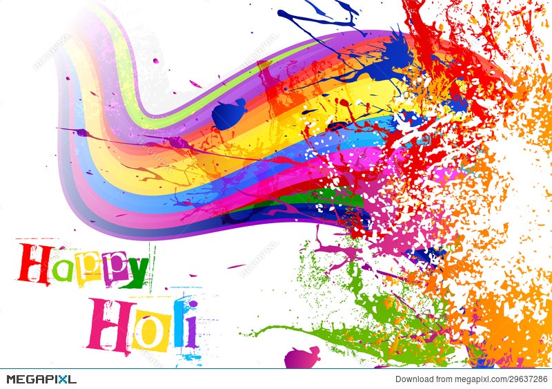 Holi Festival Background Design Illustration 29637286 - Megapixl