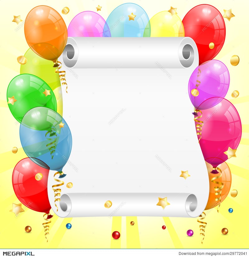 Birthday Frame Ilration 29772041 Megapixl Birthday Frame