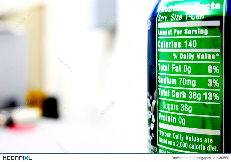 Soda Can Calories Chart Soda Can Calories Chart