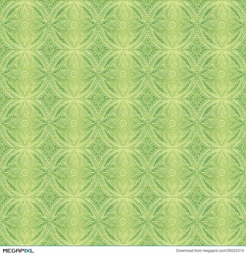 Retro floral ornamental victorian wallpaper fabric in green full frame  repeating Stock Photo  Alamy