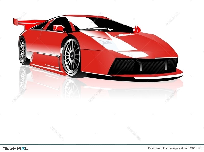 Red Lamborghini Illustration 3016170 - Megapixl