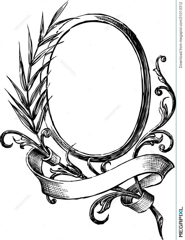 Vintage Round Frame Illustration Megapixl