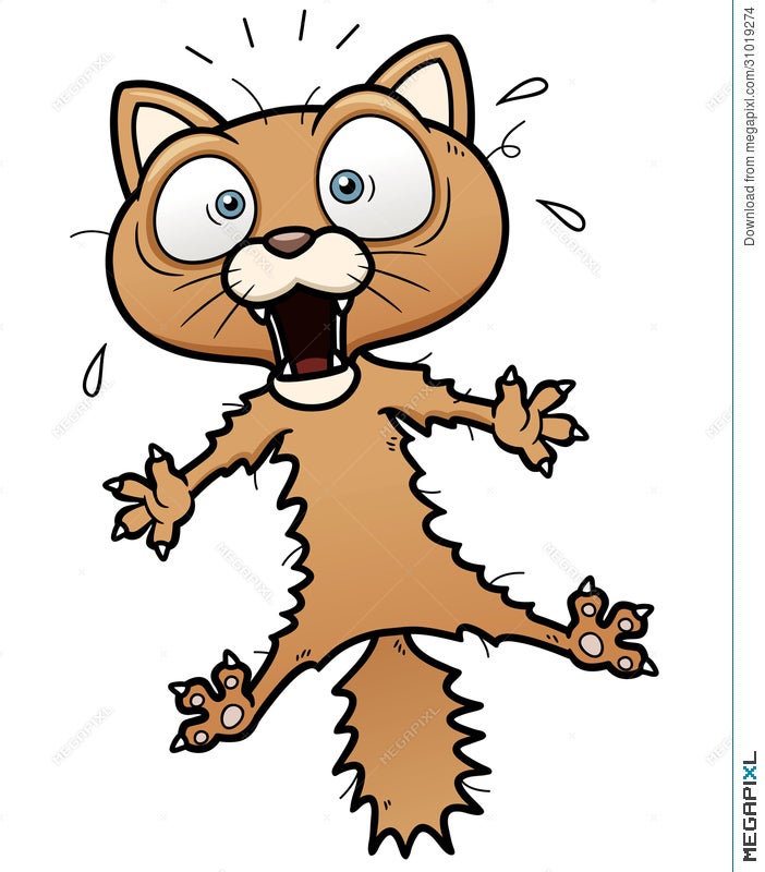 Vector Illustration Keywords: Angry Cat Cartoon Character. Funny