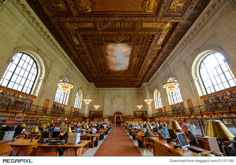 Rose Main Reading Room New York Public Library Stock Photo