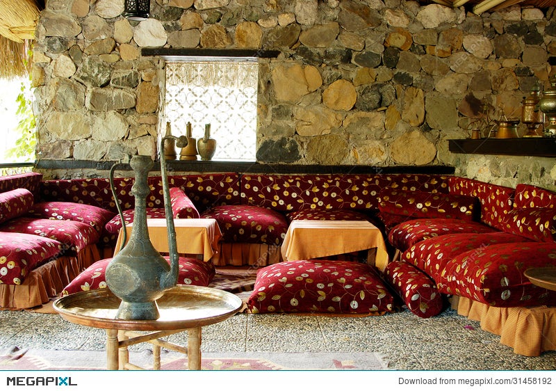 Interior Of Traditional Turkish Restaurant Stock Photo