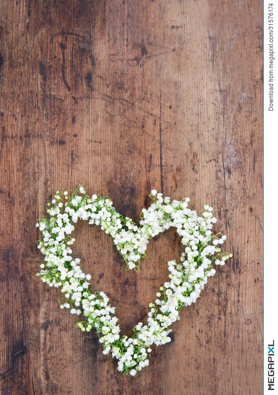 Heart Shaped Flower Wreath On Rustic Background Stock Photo 31576174 Heart Shaped Flower Wreath On Rustic Background
