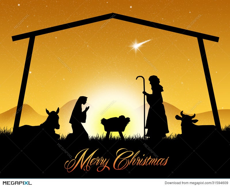 Christmas Nativity Scene Illustration 31594609 Megapixl