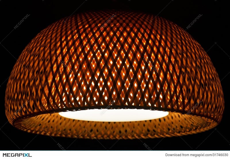 Interior Design Wicker Pendant Ceiling Light Shade Stock