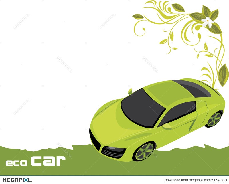 Eco Car. Banner For Design Illustration 31849721 - Megapixl