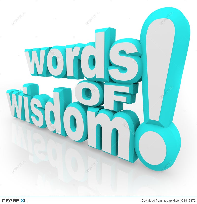 Words Of Wisdom 3d Words Advice Information Illustration 31915172 Megapixl