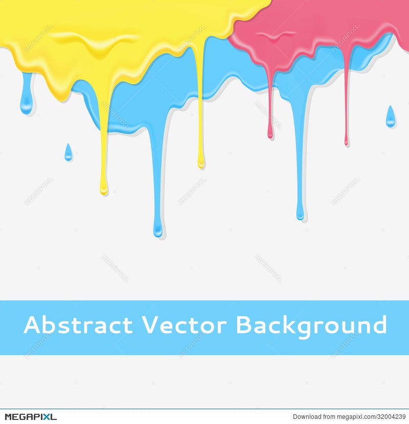 Paint Colorful Dripping Background In Three Color Illustration 32004239 -  Megapixl