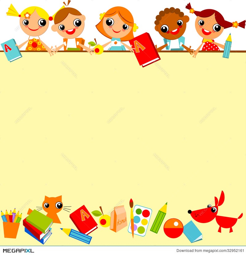 School Childrens Background Illustration 32952161 - Megapixl