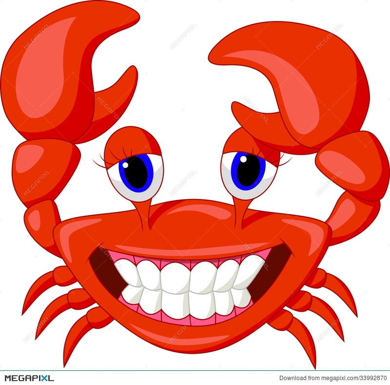 Cute Crab Cartoon Illustration 33992870 - Megapixl