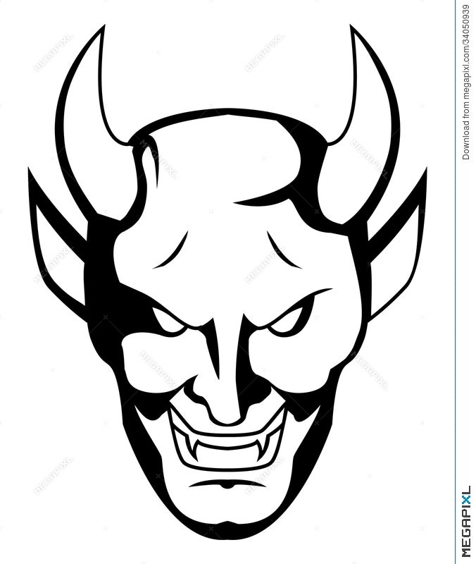 demon face sketch