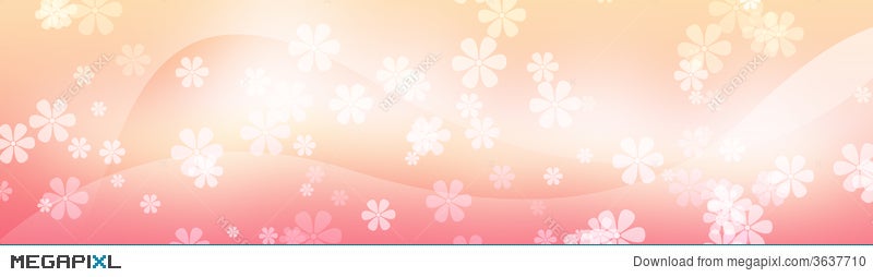 Floral Web Header, Flower Background Illustration 3637710 - Megapixl