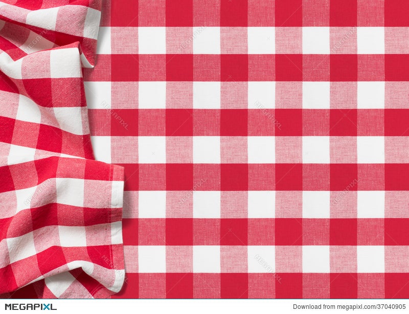 Picnic Tablecloth Checkered Red Background Stock Photo 37040905 - Megapixl