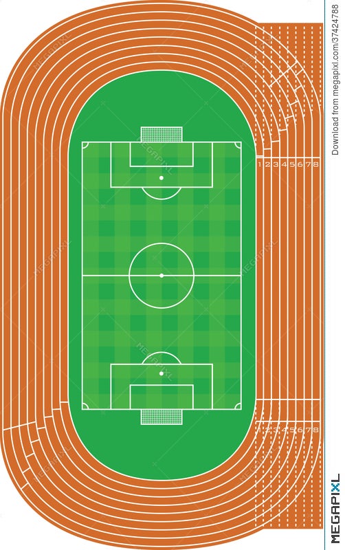 athletic track top view