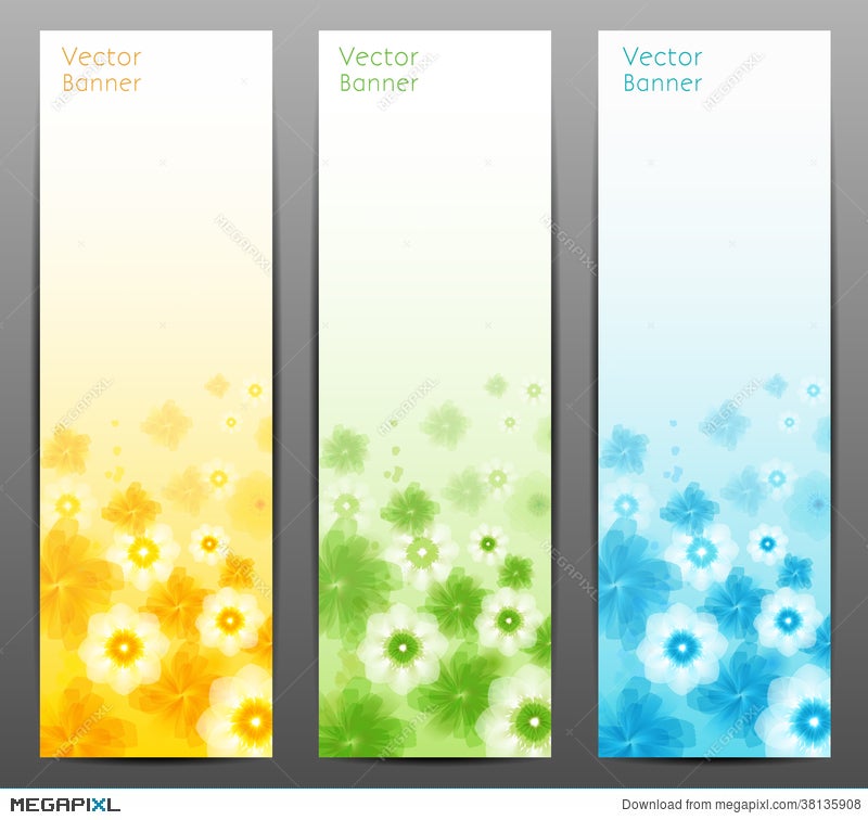 Abstract Flower Vector Background / Brochure Template / Banner.  Illustration 38135908 - Megapixl