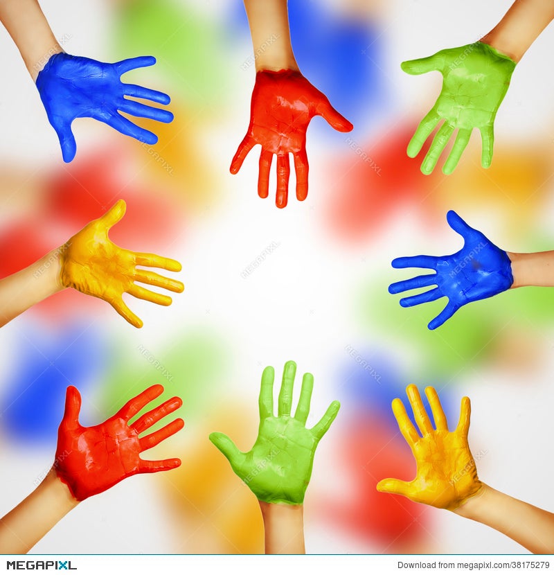 Colourful Hands Stock Photo 38175279 Megapixl