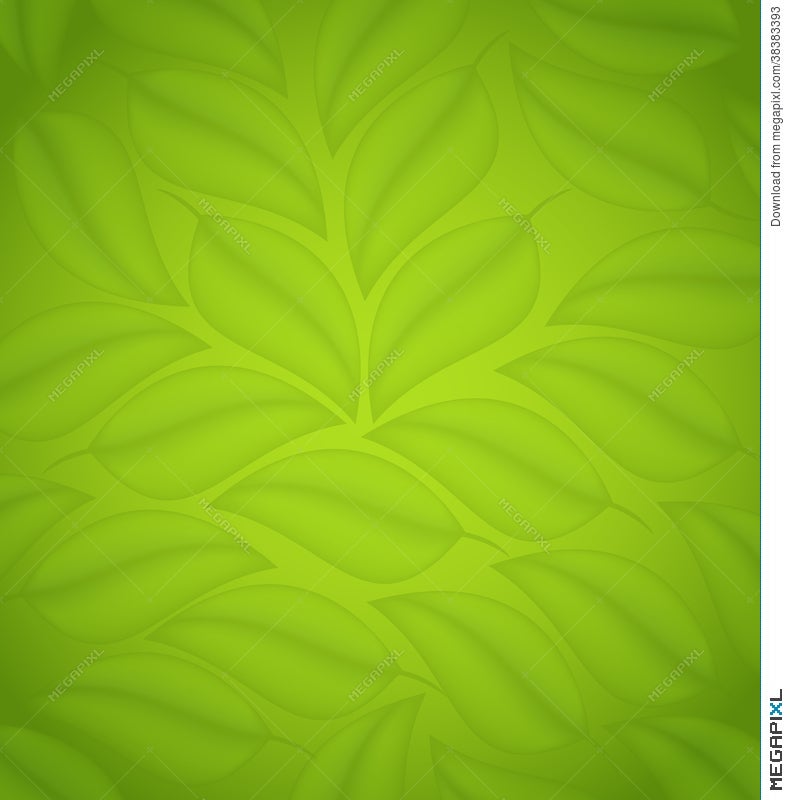 Green Leaves Texture, Eco Friendly Background Illustration 38383393 -  Megapixl