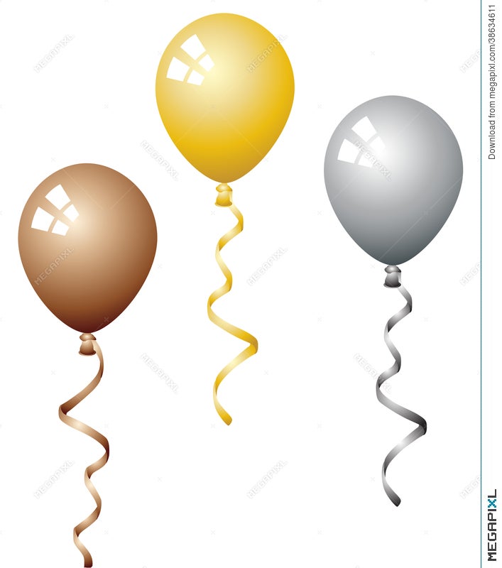 gold silver balloons