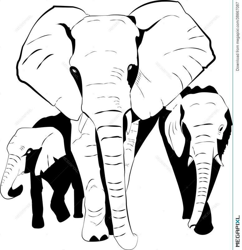 Elephant Family Drawings for Sale  Pixels