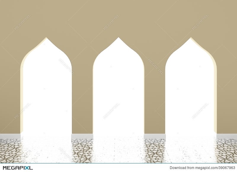 islamic architecture arches vector