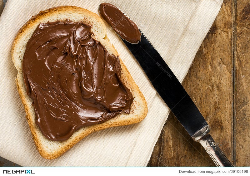 White Bread With Nutella Stock Photo 39108198 Megapixl