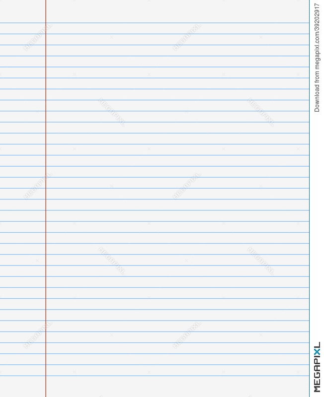Exercise book paper page with lines Royalty Free Vector