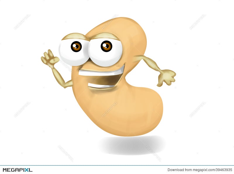 Running Cashew Cartoon Character With Two Arms Illustration 39463935 -  Megapixl