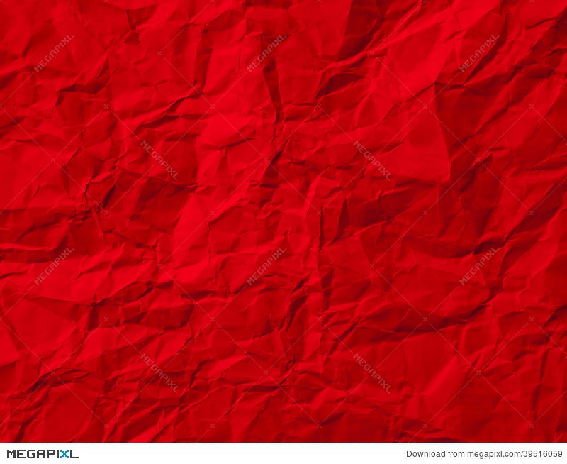 Red Crumpled Paper Texture Stock Photo 39516059 - Megapixl