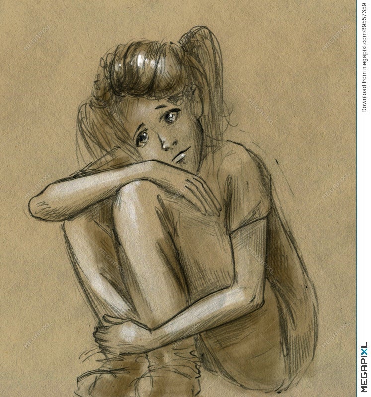 Download Heartbroken Boy Sad Drawing Wallpaper | Wallpapers.com