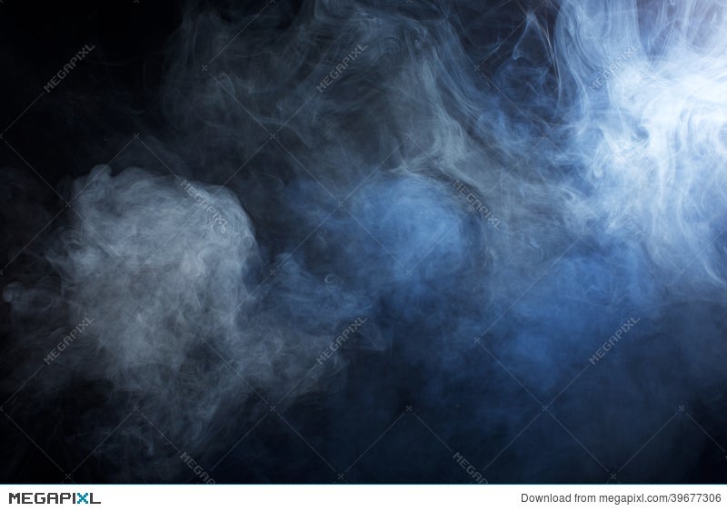 Blue/Grey Smoke On Black Background Stock Photo 39677306 - Megapixl